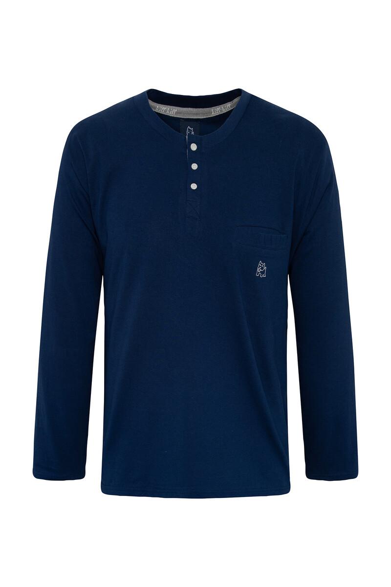 women'secret Camiseta manga larga azul marino
