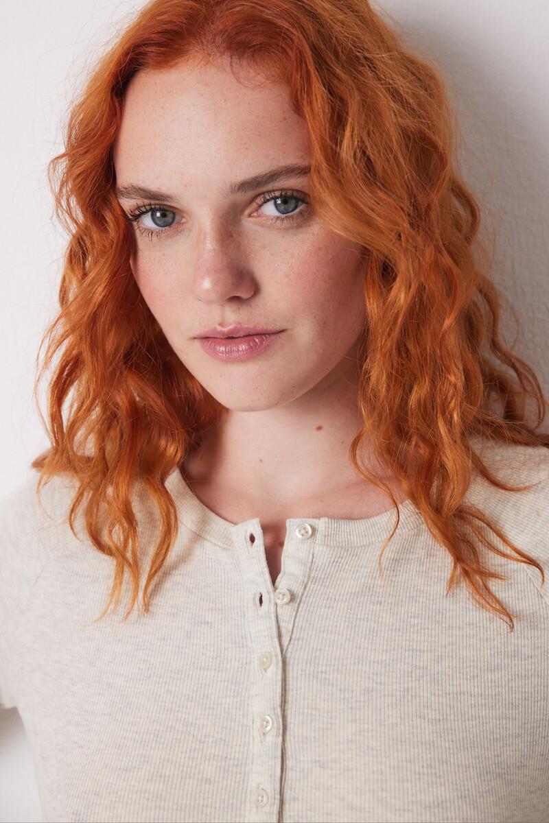 Women'secret Camiseta Manga Larga Canalé Arena