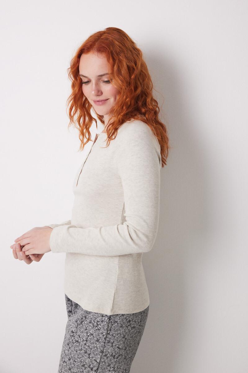 Women'secret Camiseta Manga Larga Canalé Arena