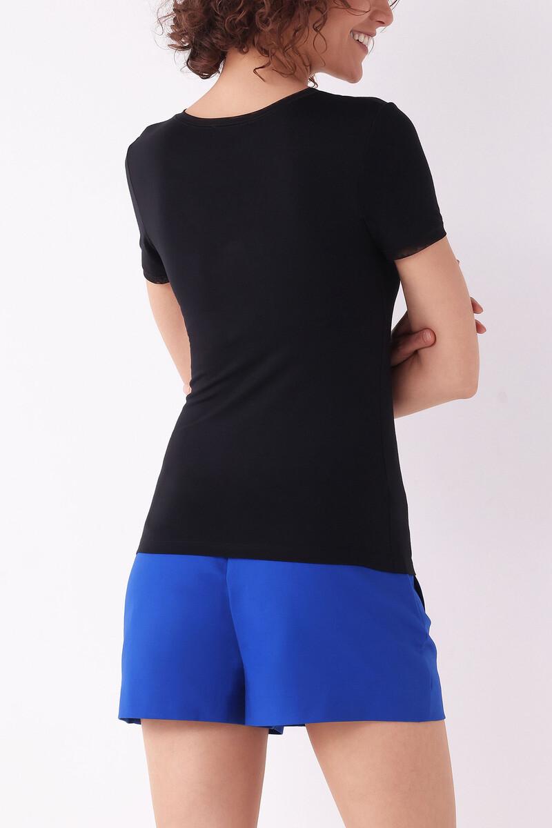 Women'secret Camiseta Negra Manga Corta