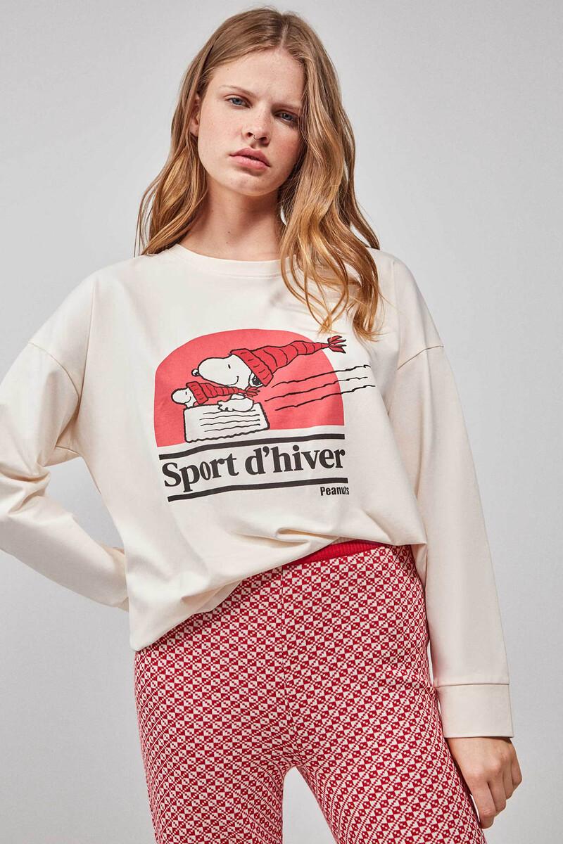 Women'secret Camiseta Pijama Manga Larga Snoopy