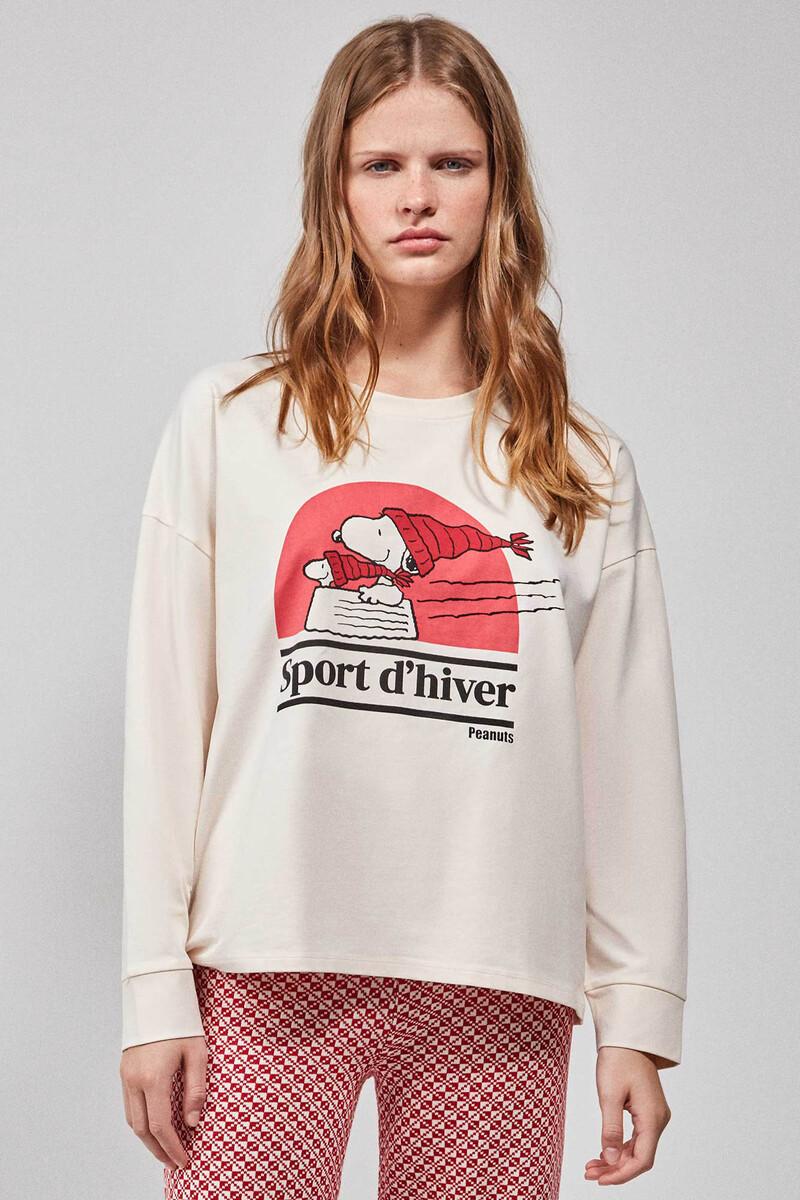 women'secret Camiseta pijama manga larga Snoopy