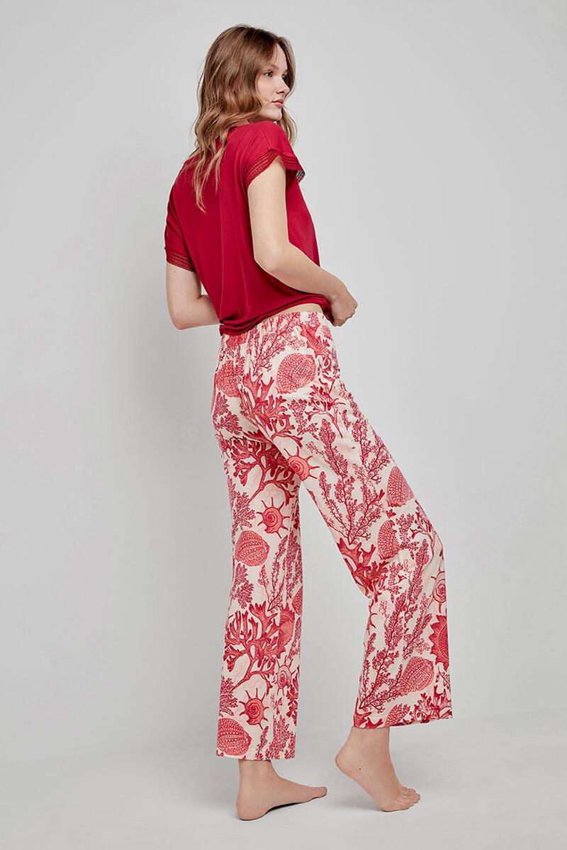 Women'secret Camiseta Pijama Satinada Granate