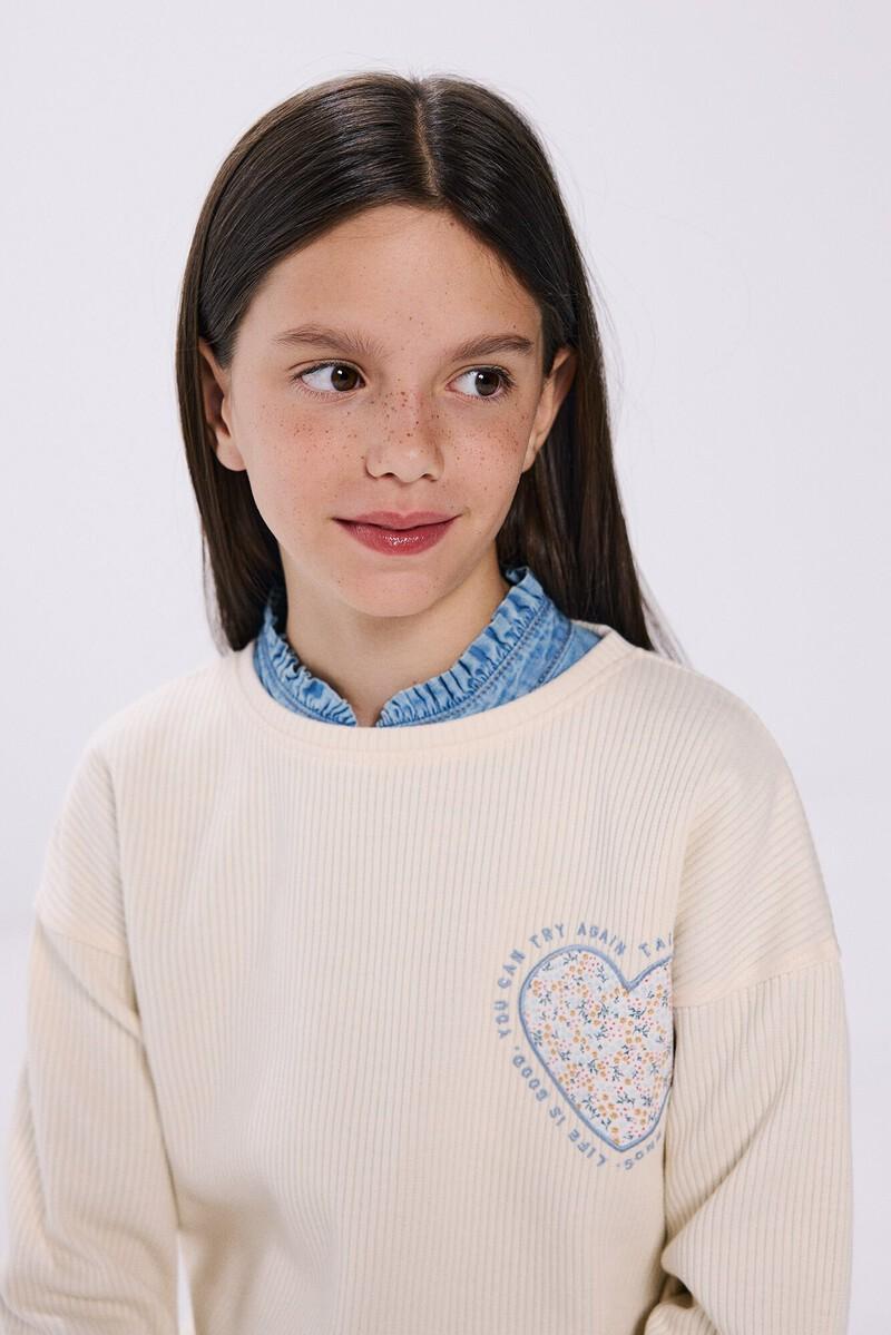 Women'secret Camiseta Rib Corazón Niña
