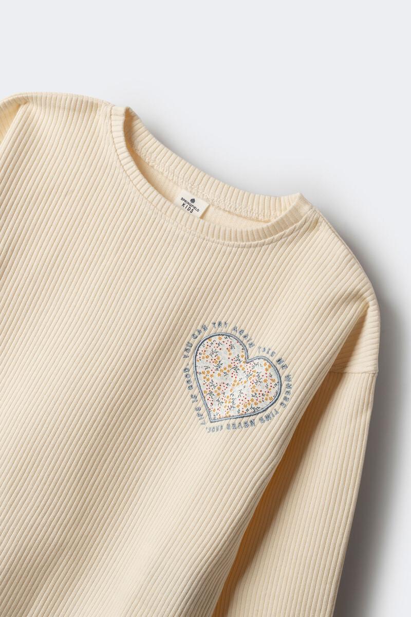 Women'secret Camiseta Rib Corazón Niña