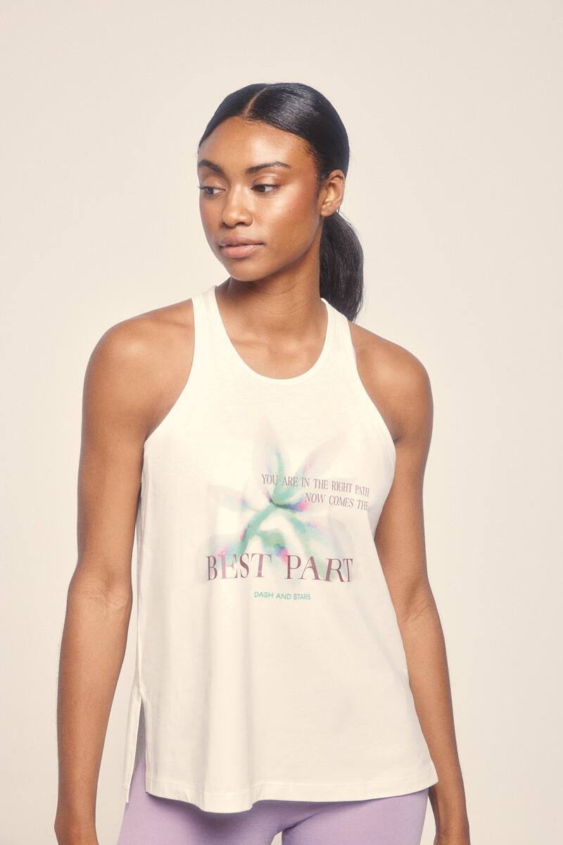 Women'secret Camiseta Sin Mangas Algodón Blanco