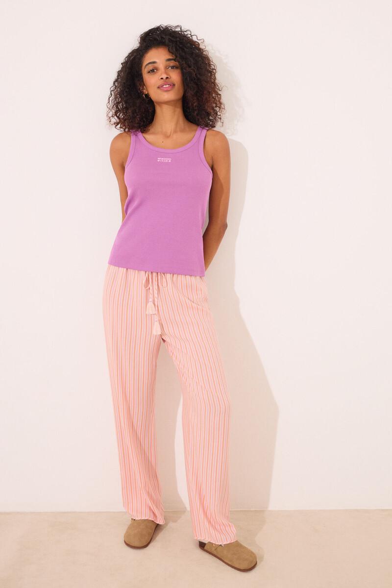 Women'secret Camiseta Tirantes Canalé Morado