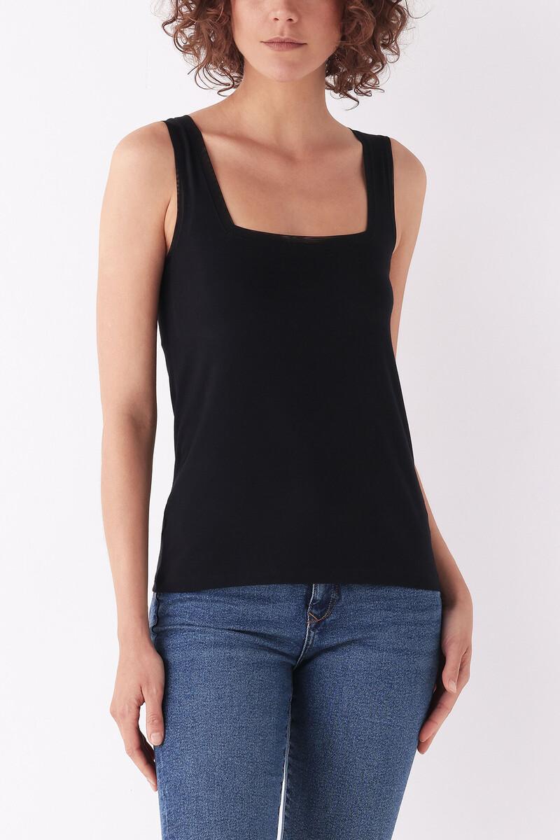 women'secret Camiseta tirantes negra