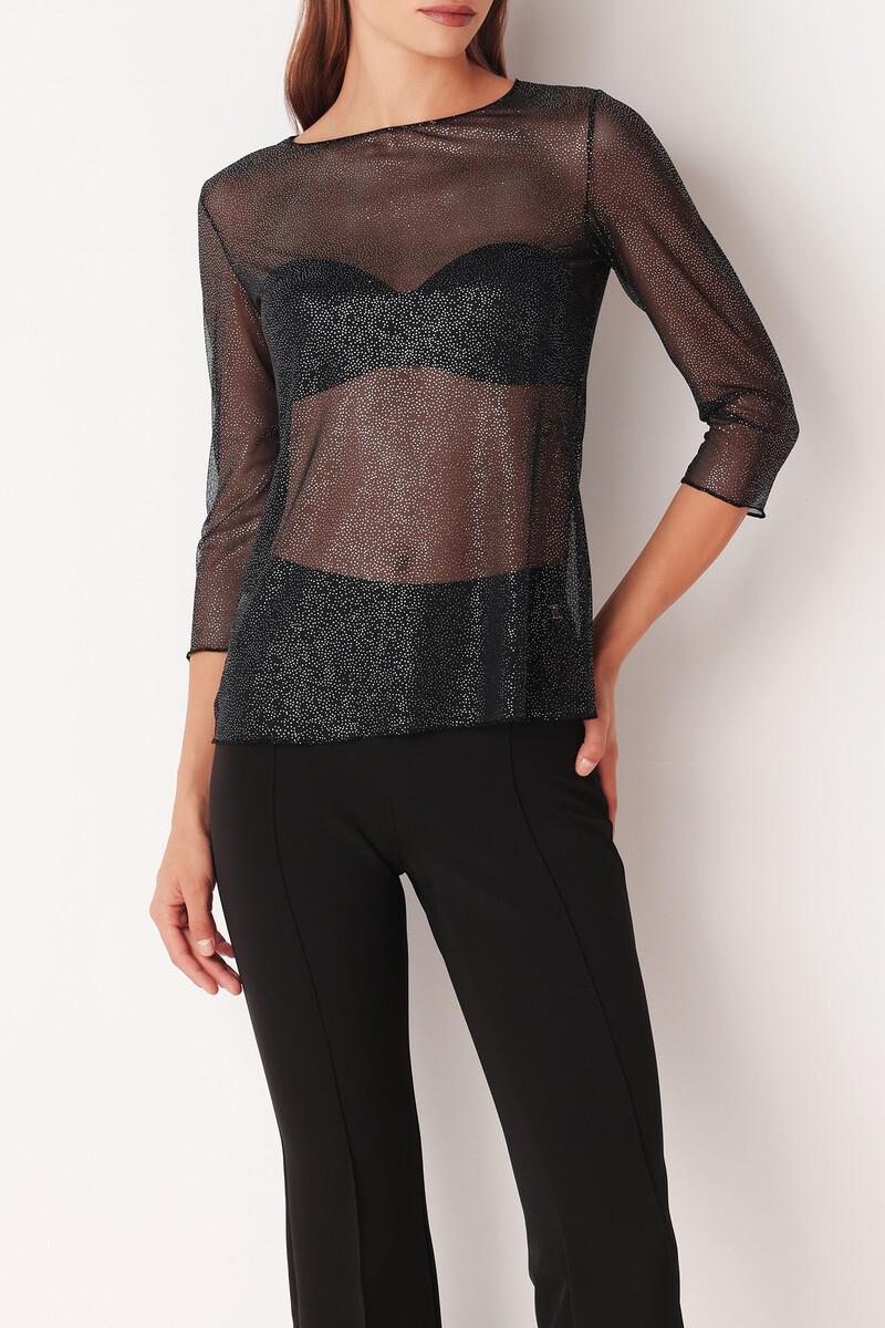 women'secret Camiseta transparente con brillos