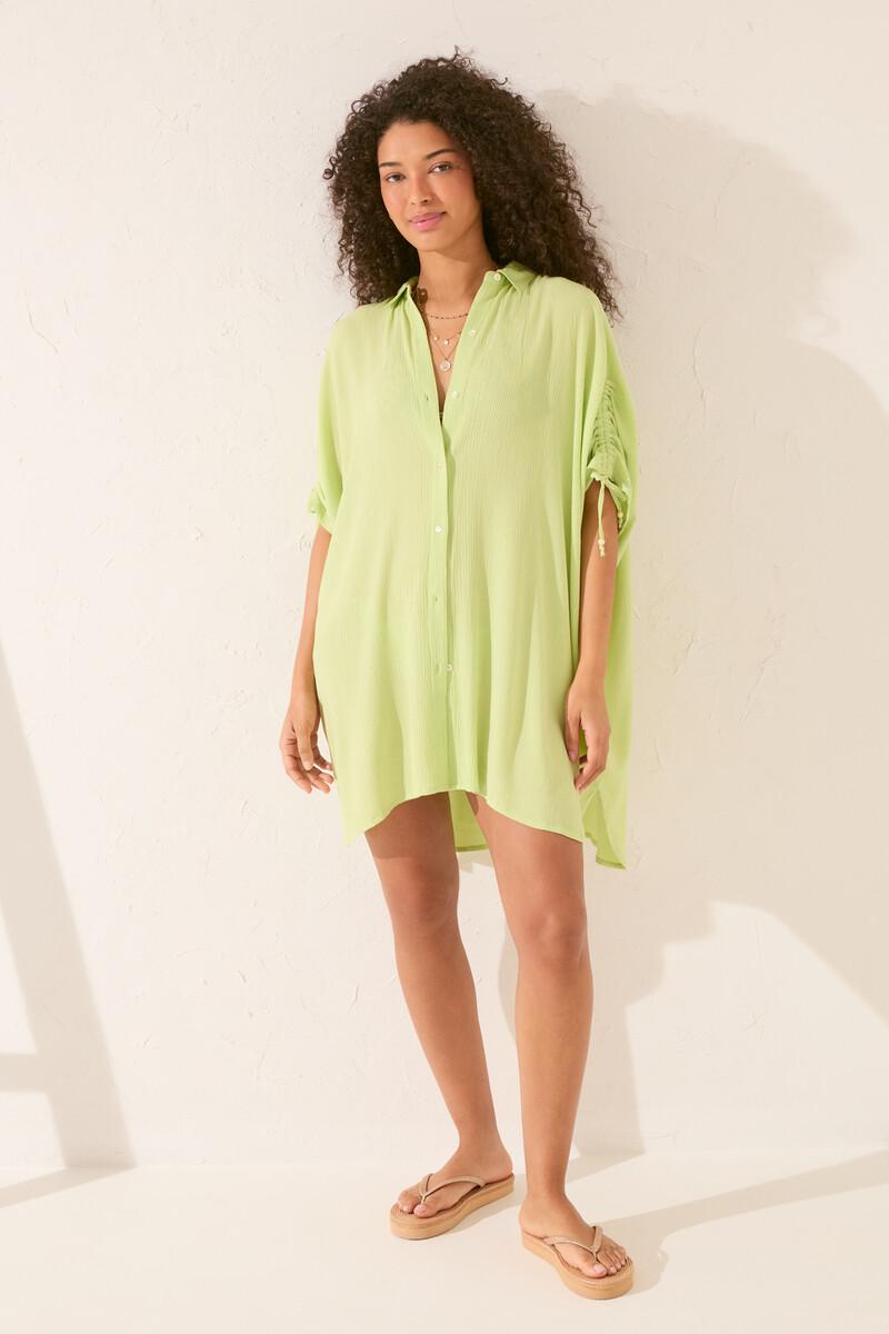 Women'secret Camisola Bambula Frunces Verde