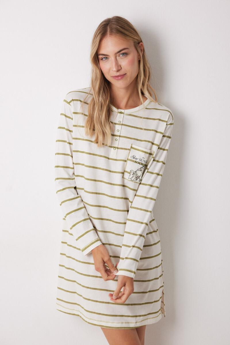 women'secret Camisón algodón rayas Garfield