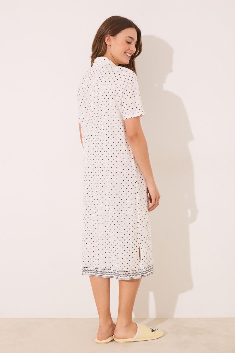 Women'secret Camisón Camisero Algodón Topos Snoopy