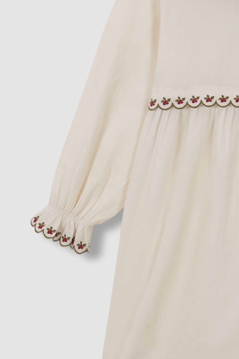 Women'secret Camisón Con Bordados Crudo