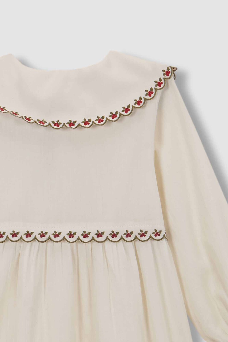Women'secret Camisón Con Bordados Crudo
