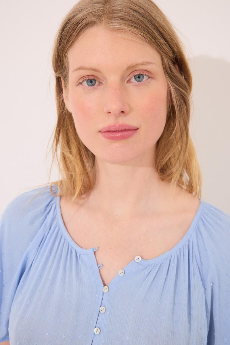 Women'secret Camisón Corto "maternity" Viscosa Azul