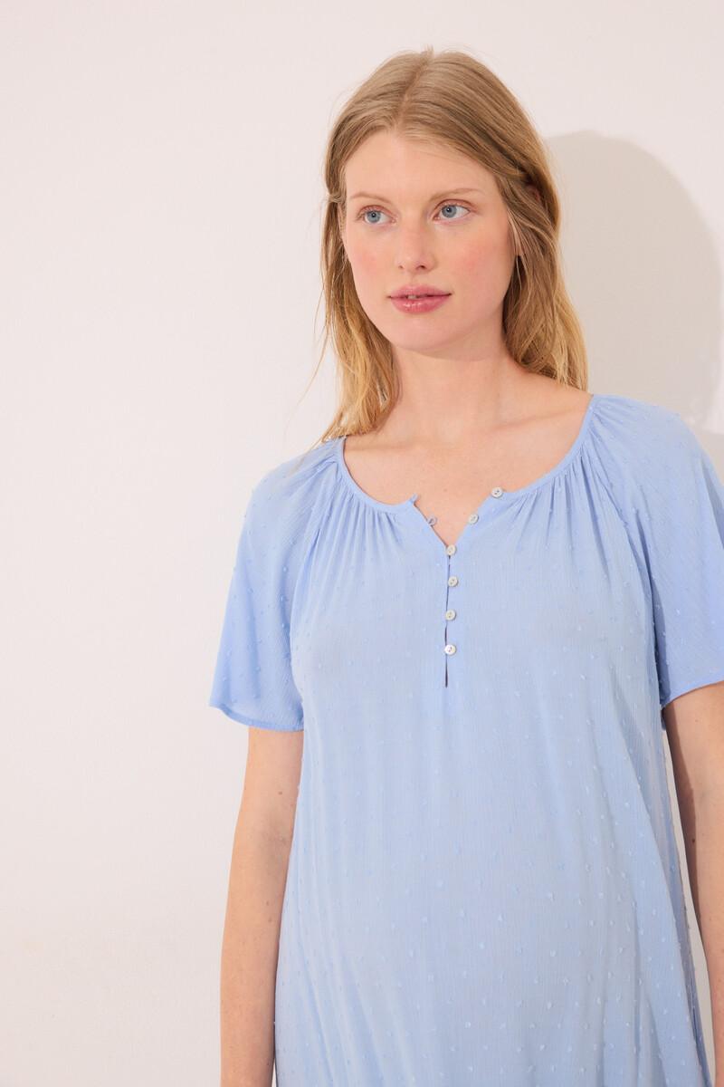 Women'secret Camisón Corto "maternity" Viscosa Azul