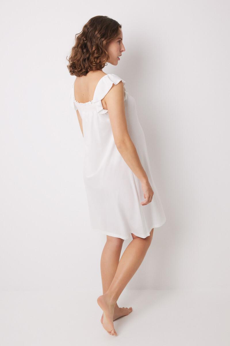 Women'secret Camisón "maternity" Corto Blanco