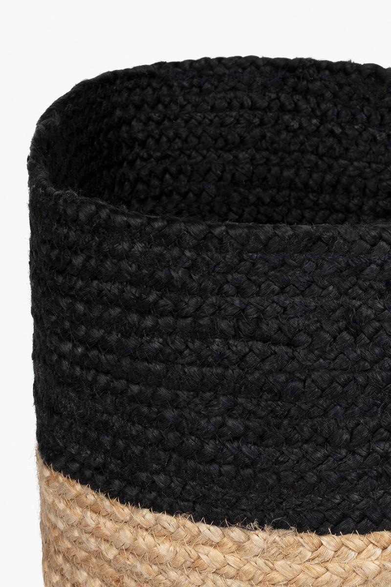 Women'secret Cesto De Yute Con Motivos Negros Ural
