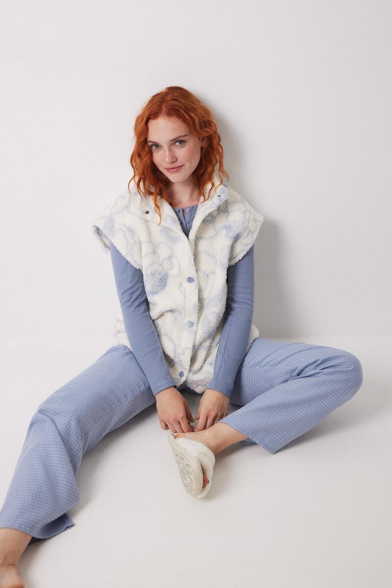 women'secret Chaleco corto borreguito flores