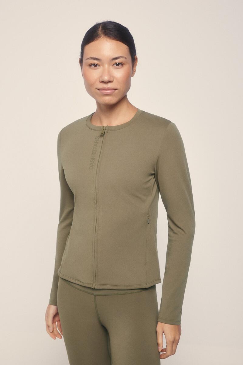 Women'secret Chaqueta Entallada Cremallera Caqui