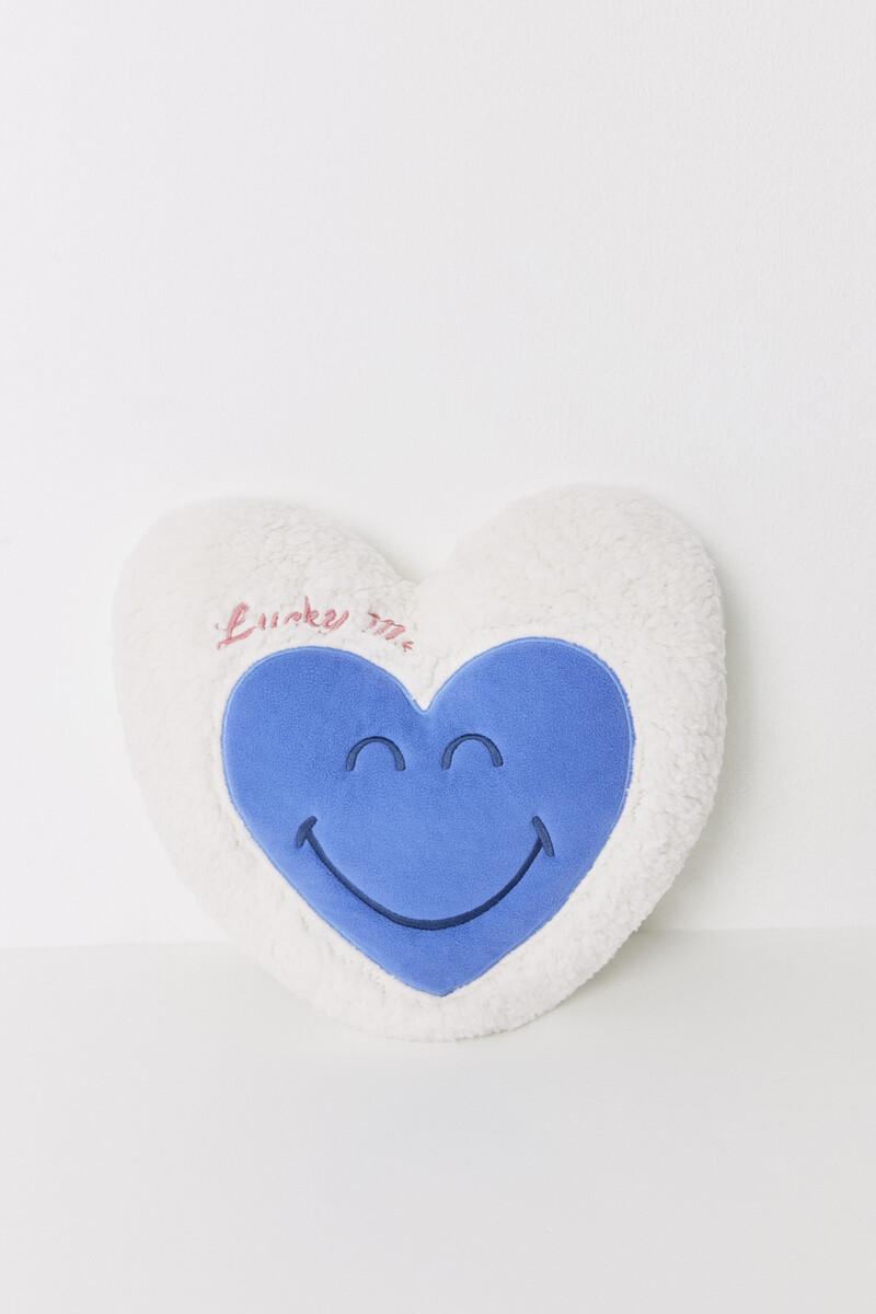 Women'secret Cojín Corazón Blanco Smiley