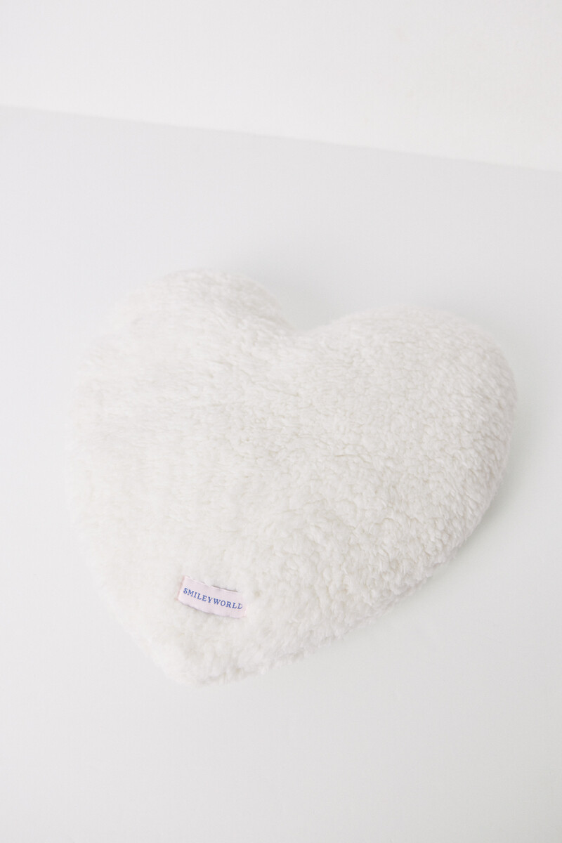 Women'secret Cojín Corazón Blanco Smiley