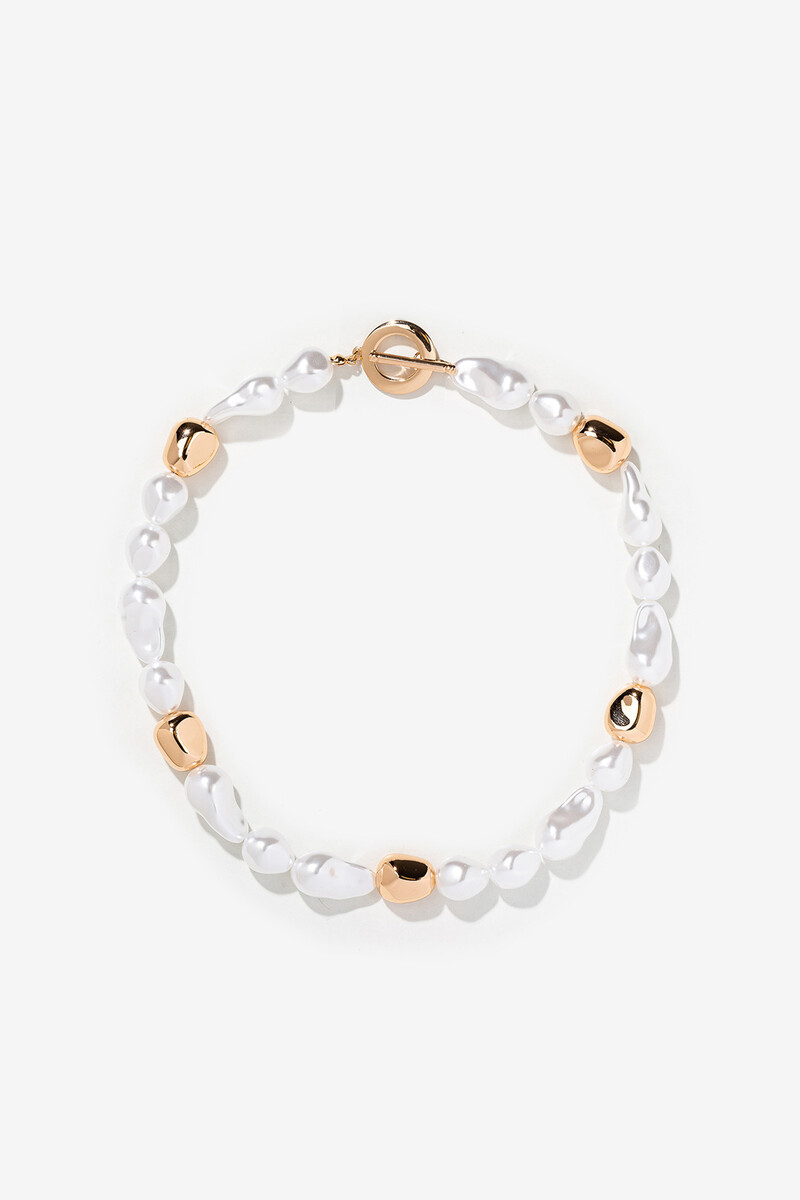 women'secret Collar de Mostacillas Efecto Perla