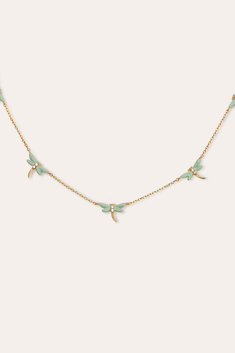 Women'secret Collar Libélula Baño Oro