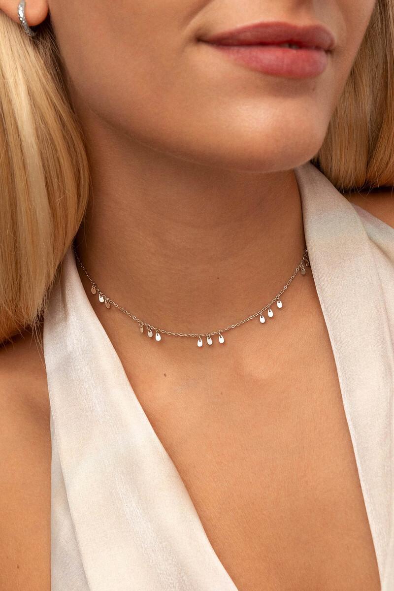 women'secret Collar Mini Gota Charms Acero