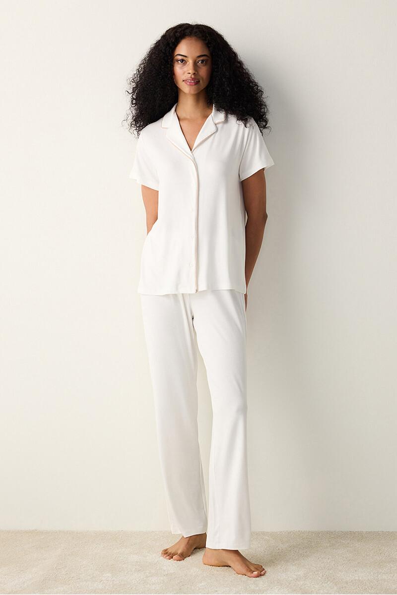 women'secret Conjunto de pijama camisero largo