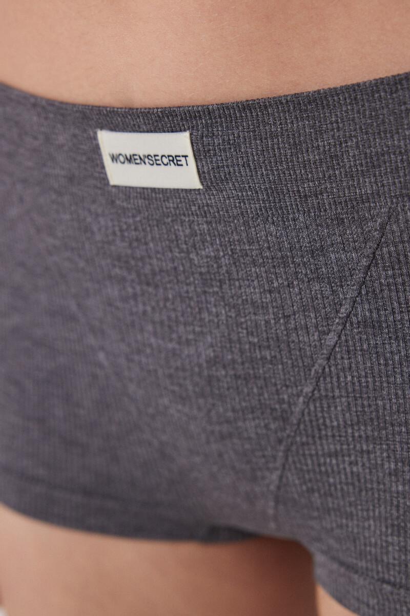 Women'secret Culotte Canalé Gris Seamless