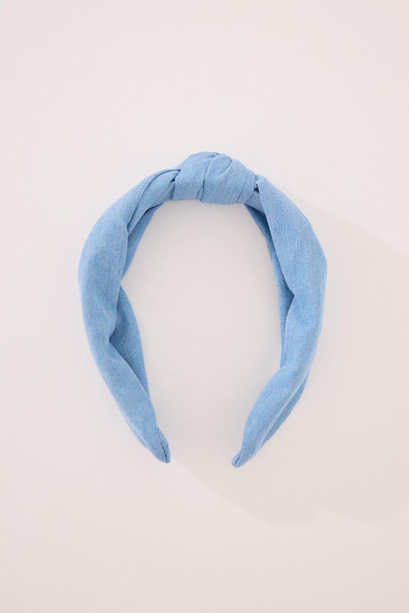 women'secret Diadema pelo denim azul