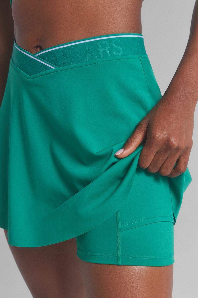 Women'secret Falda Microfibra Verde Malla Interior