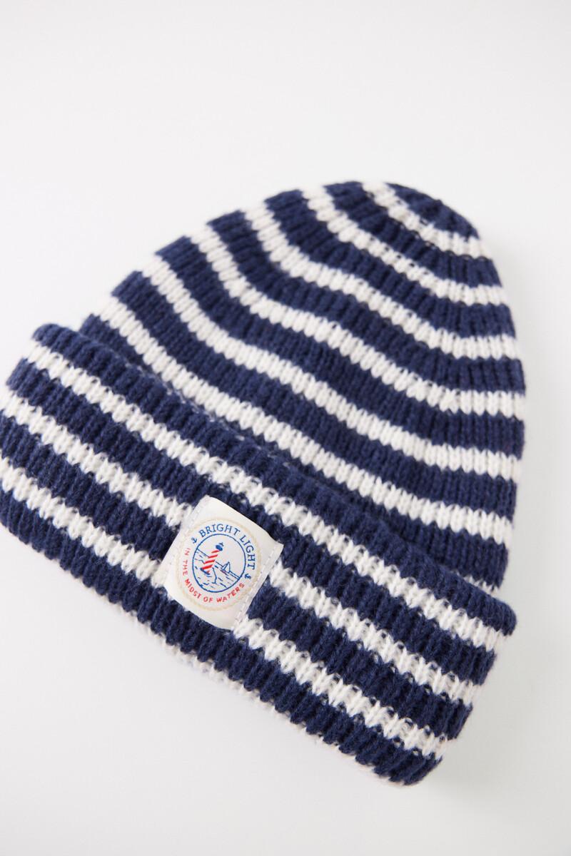 Women'secret Gorro Tipo Beanie Rayas Navy