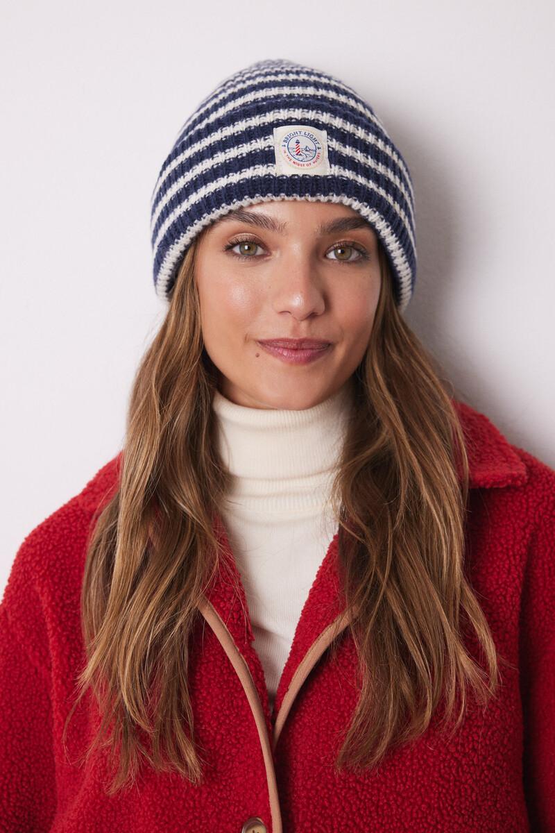 Women'secret Gorro Tipo Beanie Rayas Navy
