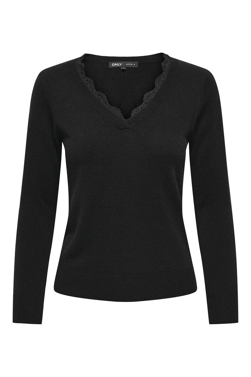 women'secret Jersey de punto fino con encaje