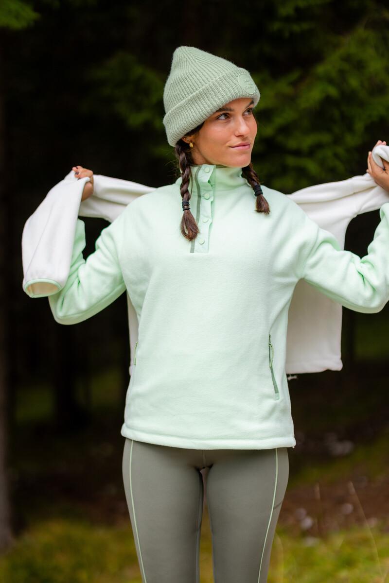 women'secret Jersey tejido polar verde