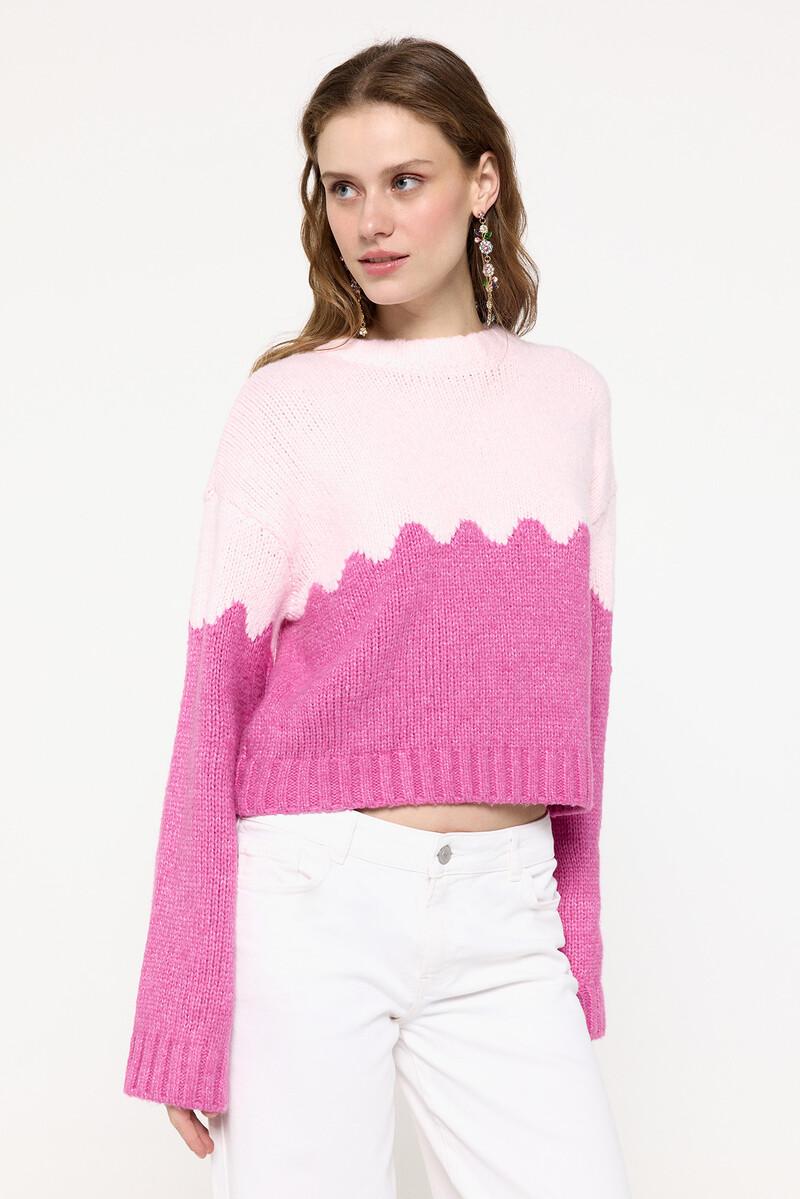 women'secret Jersy de punto bicolor