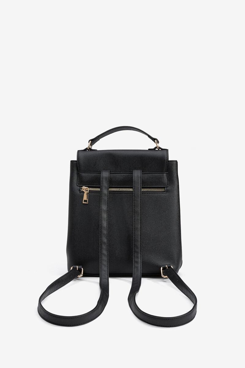 Women'secret Mochila De Piel Sintética Con Solapa