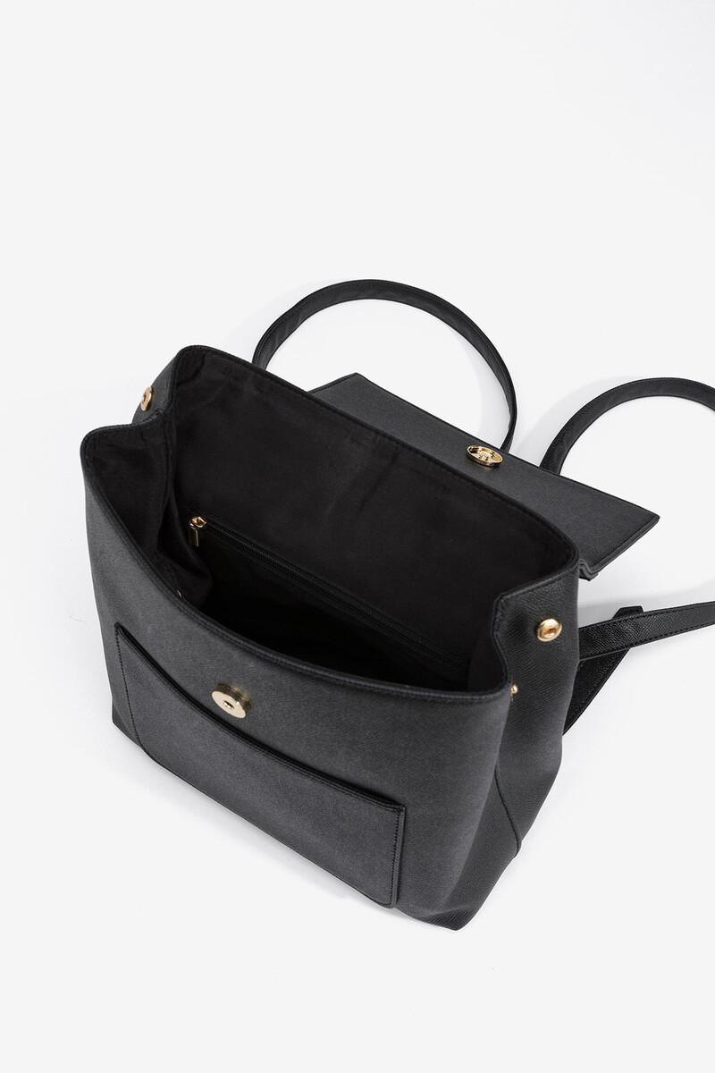 Women'secret Mochila De Piel Sintética Con Solapa