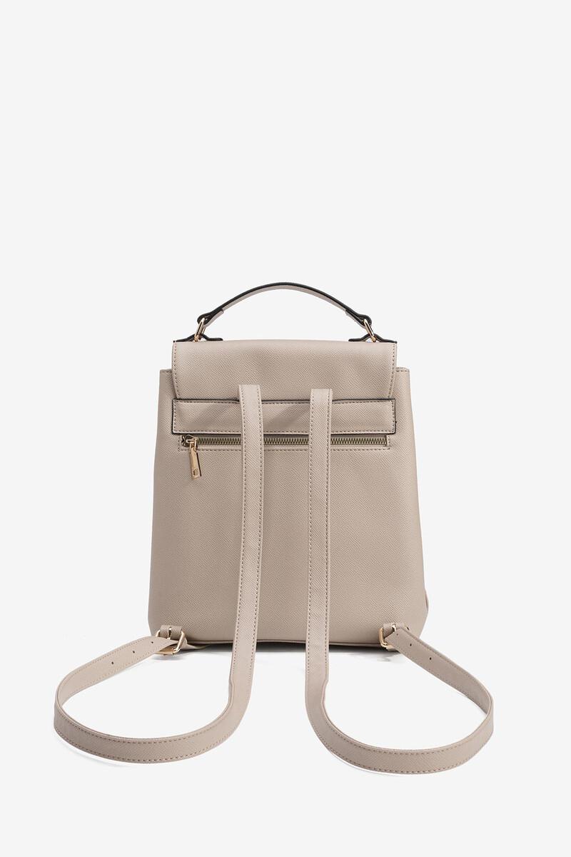 Women'secret Mochila De Piel Sintética Con Solapa