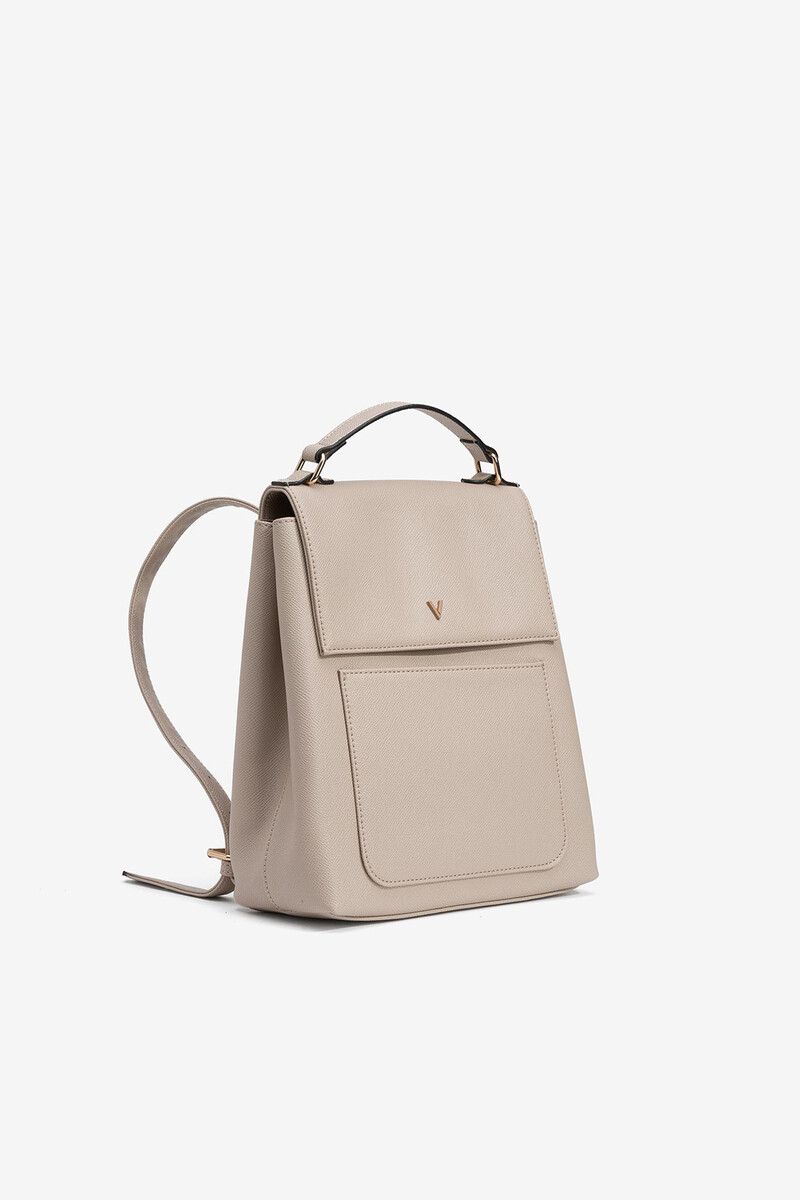 Women'secret Mochila De Piel Sintética Con Solapa