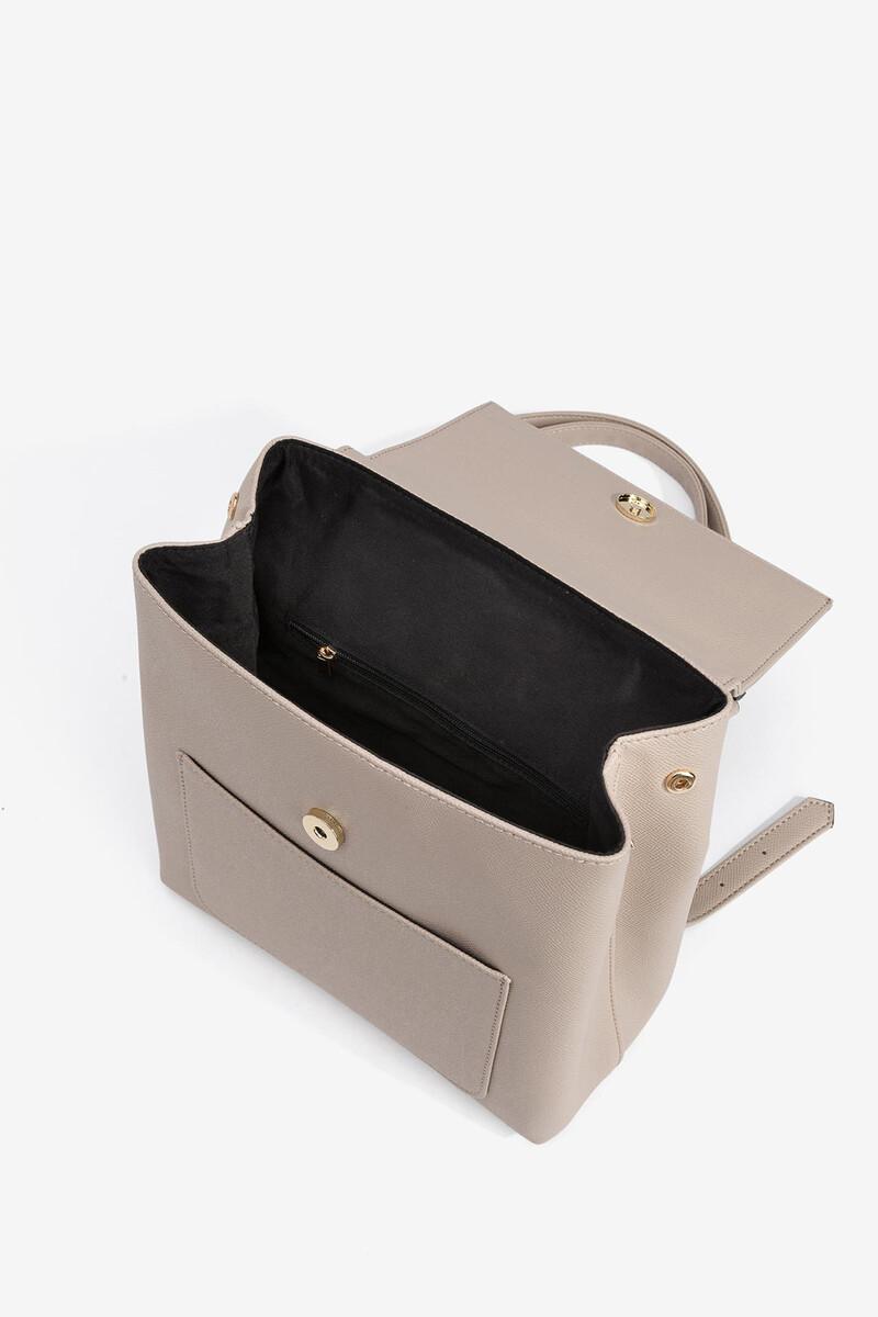 Women'secret Mochila De Piel Sintética Con Solapa