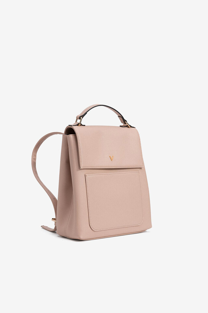 Women'secret Mochila De Piel Sintética Con Solapa