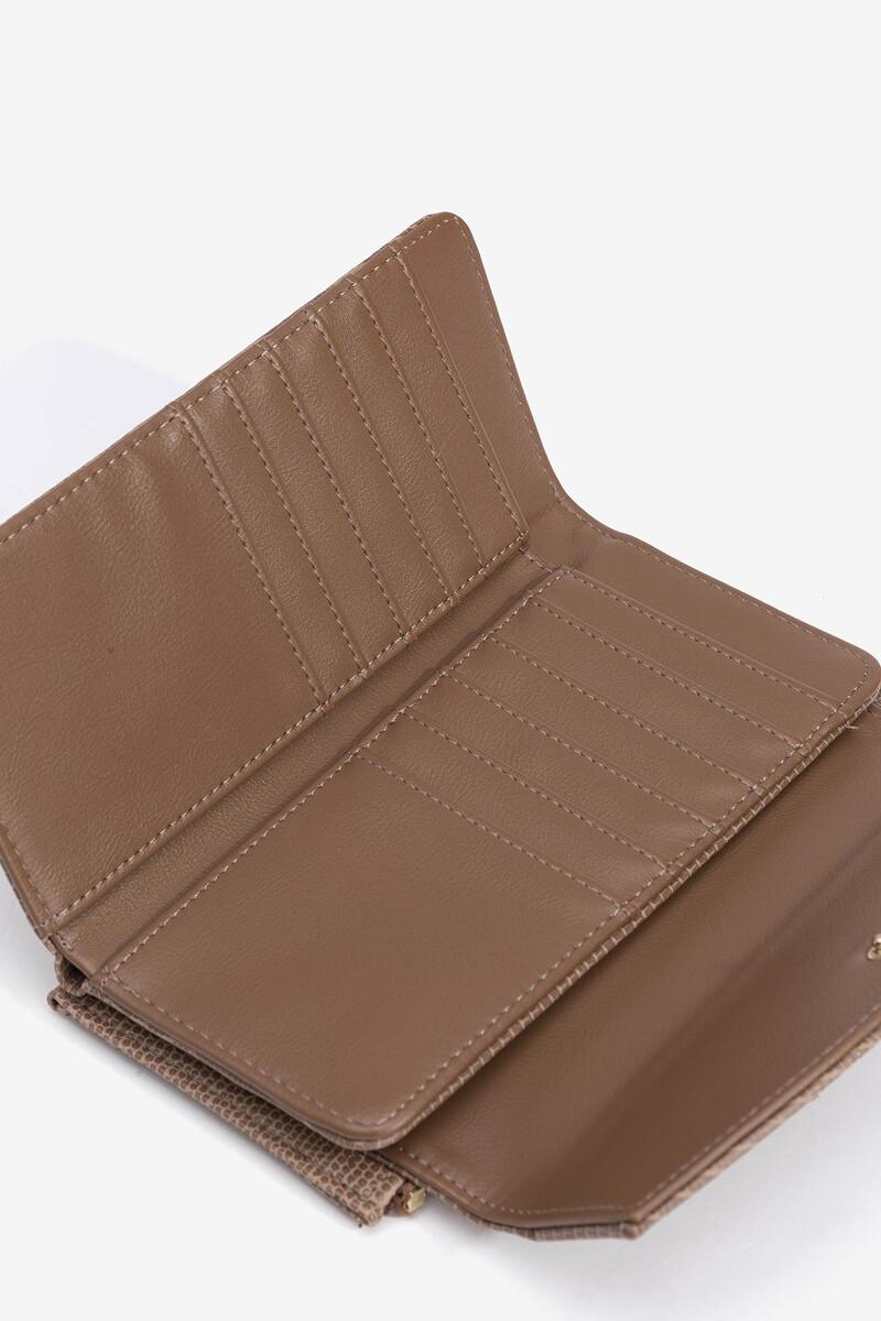 Women'secret Monedero Efecto Cocodrilo Con Solapa