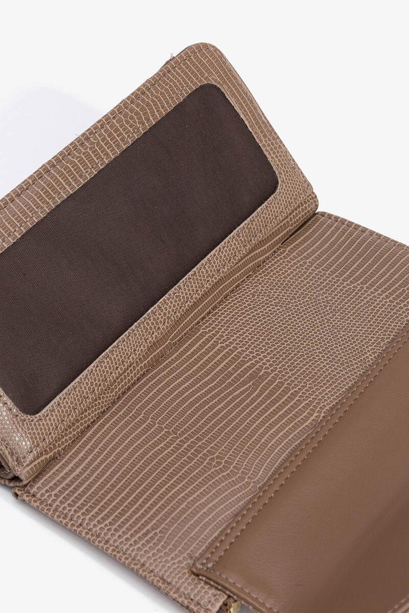 Women'secret Monedero Efecto Cocodrilo Con Solapa