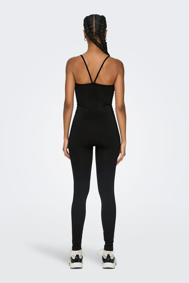 Women'secret Mono Seamless Negro Tirantes Canalé