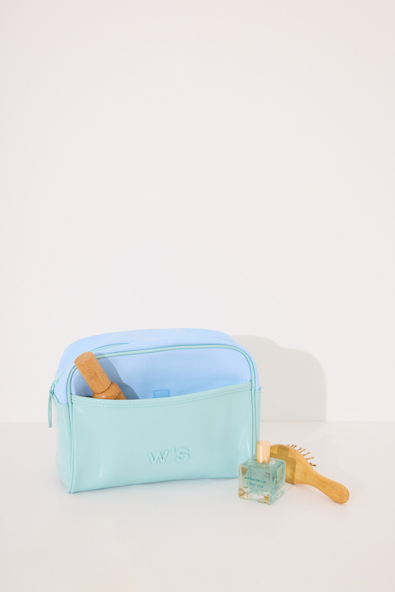 Women'secret Neceser Grande Charol Azul Y Verde