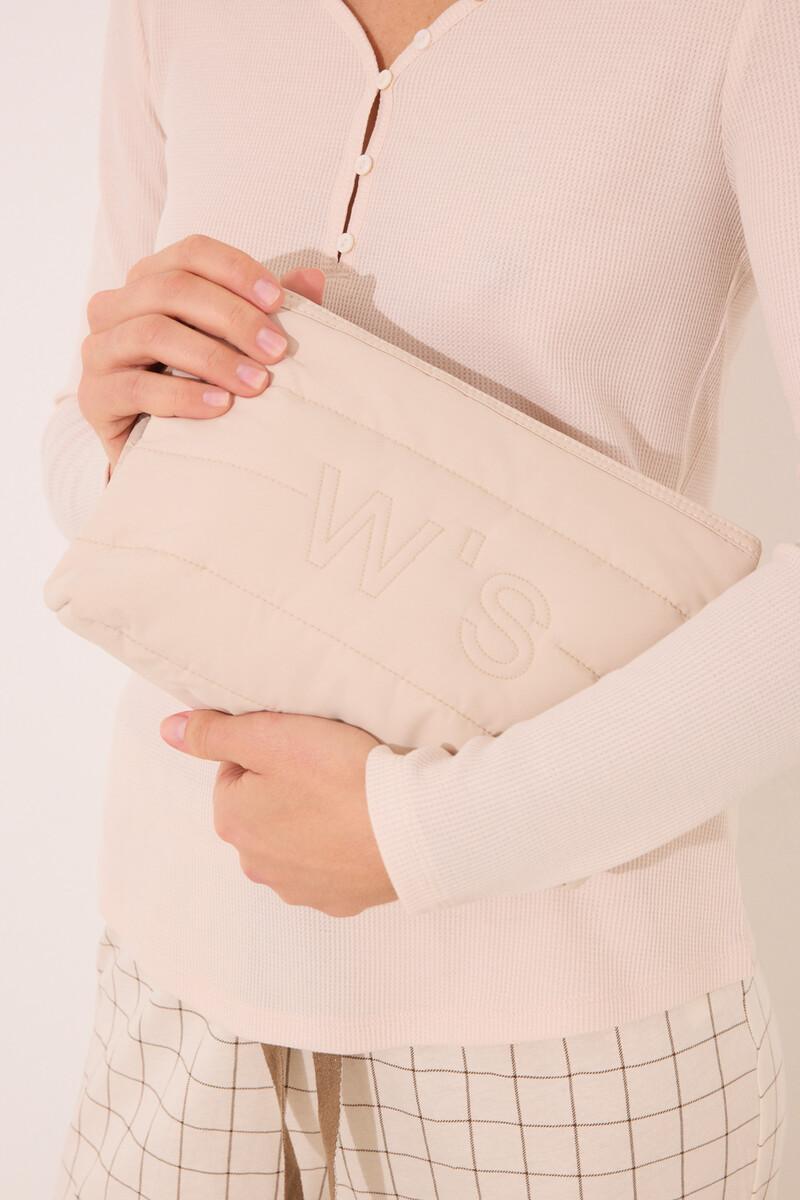 women'secret Neceser mediano acolchado gris