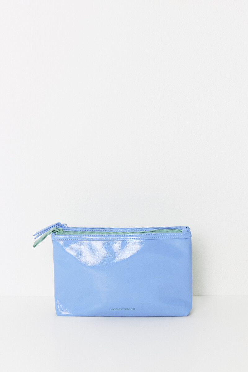 Women'secret Neceser Mediano Charol Azul Y Verde